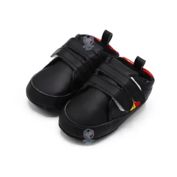 پاپوش مشکی بغل سه خط دو چسبی پاپو Papo