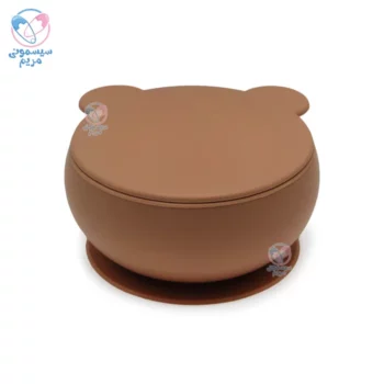 کاسه خرسی سیلیکونی چسبان اوی اوی Oioi شکلاتی