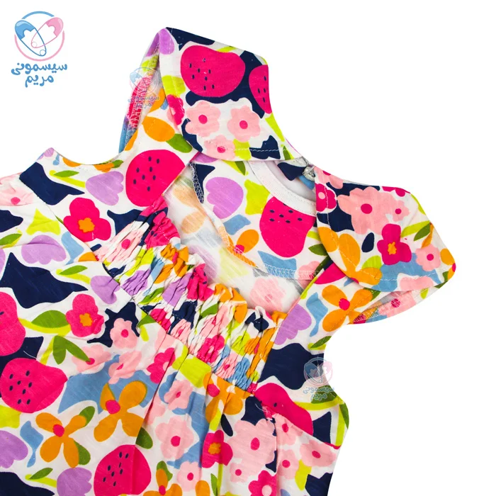 سارافون دخترانه گیلاس ایندیگو قابل شستشو در ماشین لباسشویی