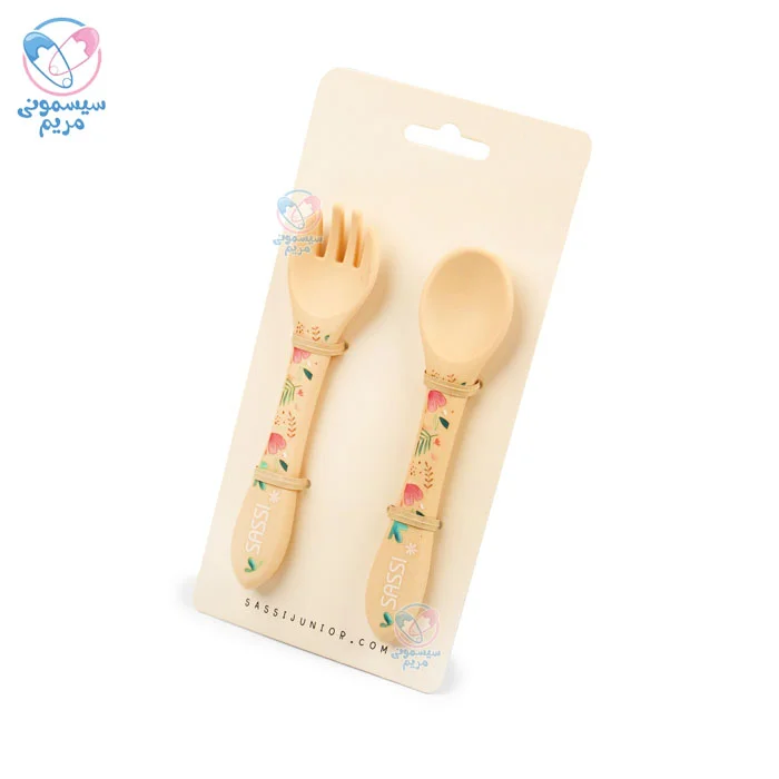 قاشق و چنگال سیلیکونی ساسی با طراحی مناسب برای کودکان