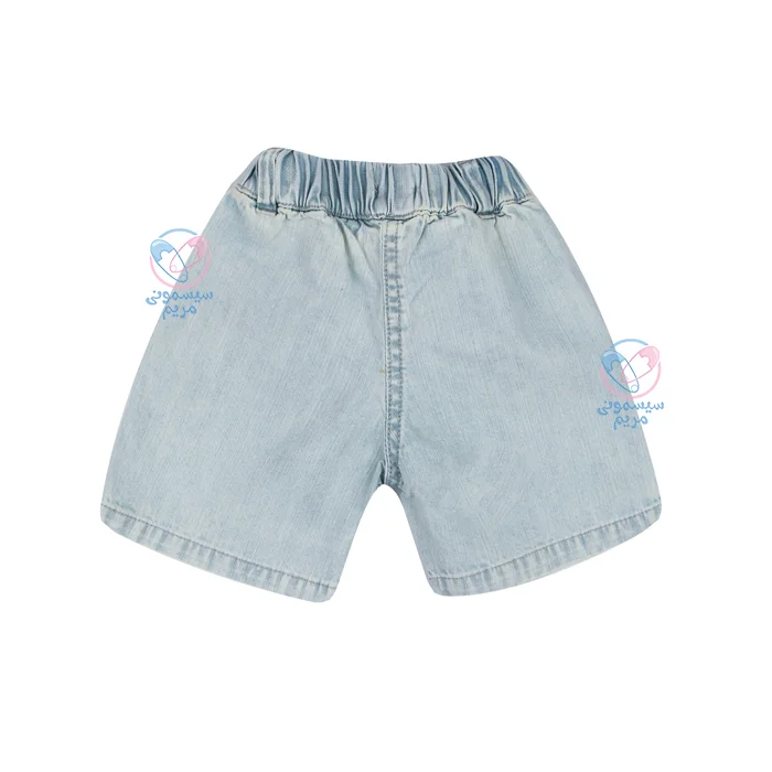 شلوارک جین دخترانه پاپو Papo 305142 با پارچه خنک و سبک