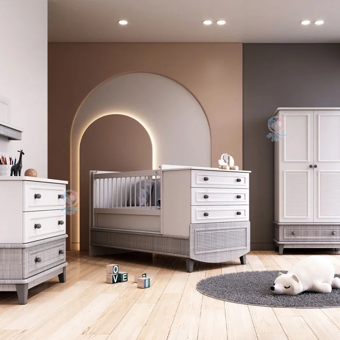 تخت نوزاد نوجوان Bambino Rashel مناسب برای کودکان از بدو تولد کودک تا ۱۳ سالگی