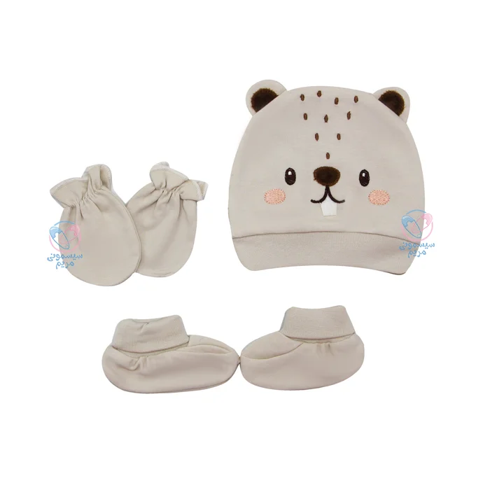 ست کلاه و دستکش و پاپوش سنجاب پاپو 163073 Papo با قابلیت شستشو آسان