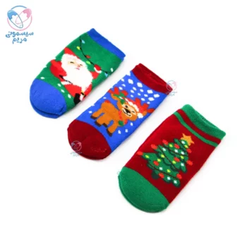 پک جوراب سه عددی دفنه بیبی Defne Baby 0723 آبی