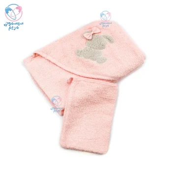 ست حوله دو تیکه سبی خرگوش Sebi 1588 صورتی